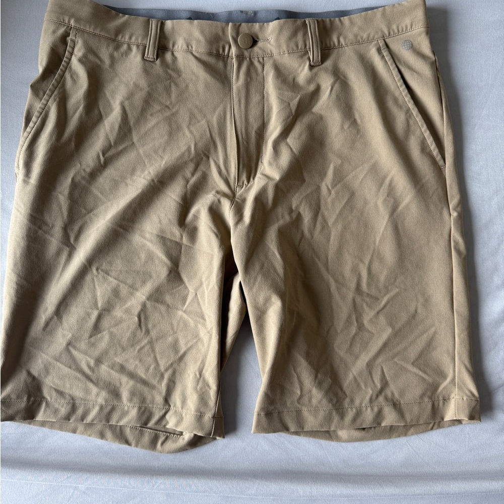 Adidas Tan Flat Front Shorts